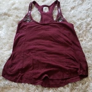 Size S Abercrombie and Fitch maroon tanktop